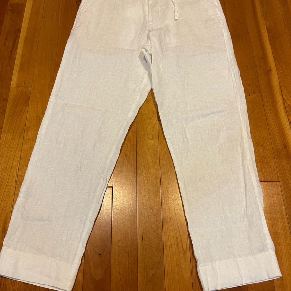 Zara White Linen Trousers